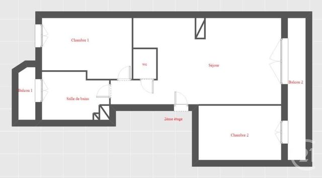 Appartement T3 à louer - 3 pièces - 51.53 m2 - TOULON - 83 - PROVENCE-ALPES-COTE-D-AZUR - Century 21 Colbert Immobilier